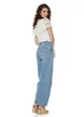 Bluza dama eleganta alba din bumbac cu maneci din dantela premium