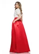 Bluza dama eleganta alba din dantela premium si aplicatii de perle