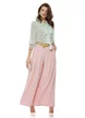 Bluza dama eleganta aqua premium cu jabou volane din dantela si brosa