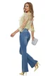 Bluza dama eleganta galbena din dantela premium cu jabou si maiou