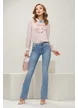 Bluza dama eleganta roz din voal premium cu jabou pliat si colier de perle