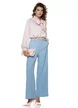 Bluza dama eleganta satinata roz cu guler retro si funda