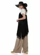 Bluza dama neagra premium cu insertii asimetrice de dantela