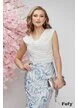 Bluza dama premium de vara din vascoza racoroasa cu guler lasat si mansete satinate