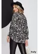 Bluza dama stil camasa din voal fin imprimeu zebra