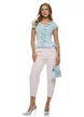 Bluza eleganta din tricot premium baby blue cu volane spiralate