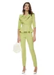Bluză Fofy verde lime eleganta cu peplum si funda inserata