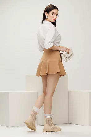 Camasa dama alba eleganta 100% bumbac cu nasturi maxi sofisticati 