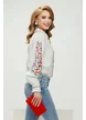 Camasa dama alba traditionala din bumbac 100% cu broderie florala multicolora