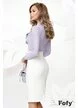 Camasa Fofy eleganta lila cu funda maxi si accesoriu inclus