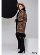 Cardigan premium tricotat animal print cu blanita neagra 