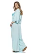 Compleu dama din bumbac premium aqua pantalon si bluza cu funda