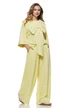 Compleu dama din bumbac premium lime pantalon si bluza cu funda