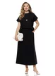Compleu dama din bumbac premium negru fusta si bluza