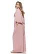 Compleu dama din bumbac premium roz pantalon si bluza cu funda