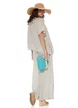 Compleu dama premium bej nature din in 100% supersoft bluza cu insertie de dantela