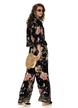 Compleu dama premium din matase naturala si vascoza satinata imprimeu luxury baroc floral maxi