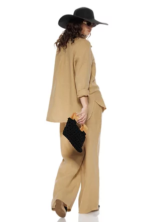 Compleu dama premium fango din in 100% camasa si pantalon