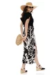 Fusta dama midi  petrecuta din vascoza premium safari print 2026 negru