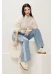 Geaca dama din organza brodata premium cu dublura din dantela