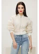 Geaca dama din organza brodata premium cu dublura din dantela