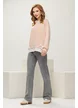 Hanorac dama casual roz din bumbac supersoft cu fundite