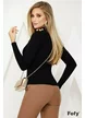 Helanca dama neagra premium cu nasturi perle pe umeri