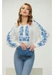 Ie dama din vascoza premium cu broderie albastra 