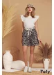 Palarie dama de plaja din paie stil bucket cu esarfa decorativa animal print