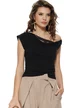 Pantalon dama bej wide cu pense ample din stofa racoroasa