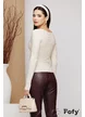 Pantalon dama din piele ecologica bordo conic despicat pe picior