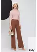 Pantalon dama elegant maro croi evazat cu buzunare laterale