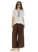 Pantalon dama maro wide cu pense din vascoza racoroasa