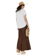 Pantalon dama maro wide cu pense din vascoza racoroasa