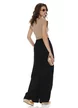 Pantalon dama negru wide cu pense ample din vascoza racoroasa
