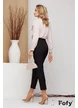 Pantalon dama office negru elegant cu talie inalta  cu pense de cambrare