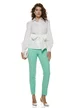 Pantaloni Fofy dama eleganti verde menta cu talie inalta si croi conic
