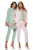 Bluza eleganta din tricot premium vernil cu volane spiralate picture - 2