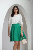 Fusta eleganta clos Fofy verde cu buzunare laterale picture - 1