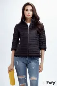 Geaca de dama pentru primavara neagra premium cambrata cu aplicatii de dantela picture - 1
