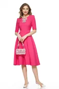 Rochie eleganta Fofy ciclame croi retro cu fundita din strassuri picture - 1