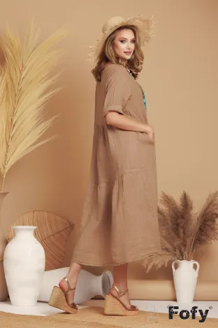 Palarie dama de plaja din paie cu banda decorativa neagra