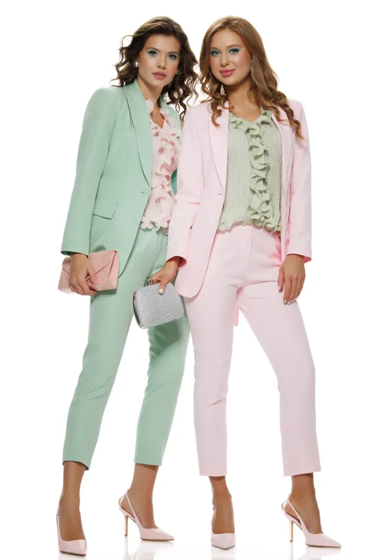 Bluza eleganta din tricot premium vernil cu volane spiralate picture - 2