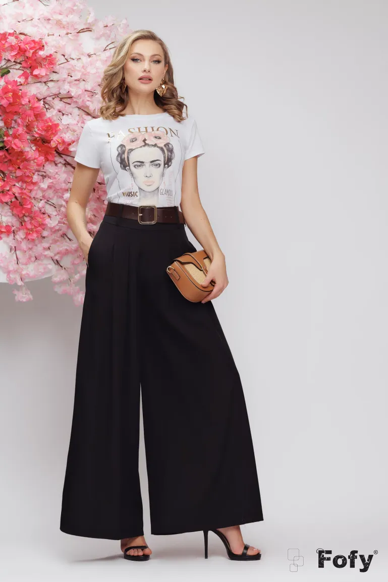 Tricou dama alb premium cu imprimeu Frida Kahlo fashion picture - 2