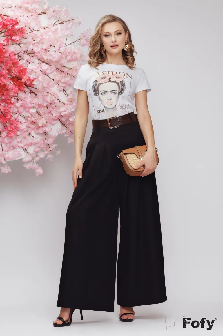 Tricou dama alb premium cu imprimeu Frida Kahlo fashion picture - 3
