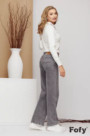 Pulover dama elegant alb premium cu guler maxi si aplicatii manuale de cristale