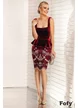 Rochie  Fofy bordo royal cu peplum dantelă pretioasa