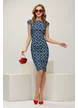 Rochie casual creion Fofy din blug cu imprimeu paisley