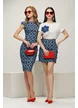 Rochie casual creion Fofy din blug cu imprimeu paisley