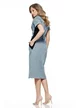 Rochie casual premium de blug cu decolteu petrecut si insertii negre modelatoare